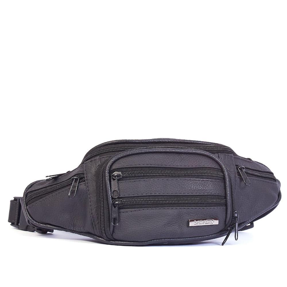 Pochete Masculinade Couro com Cinto Preta - 1