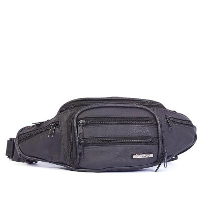 Pochete Masculinade Couro com Cinto Preta