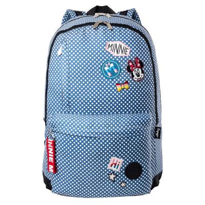 Mochila Feminina Minnie Patches Azul