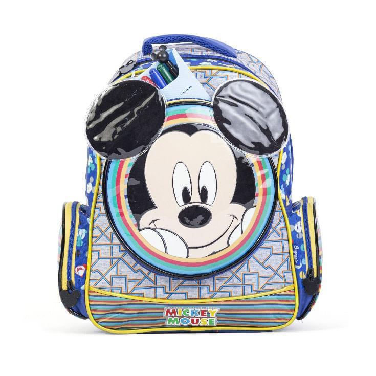 Mochila Escolar Masculina Disney Mickey Azul - 3