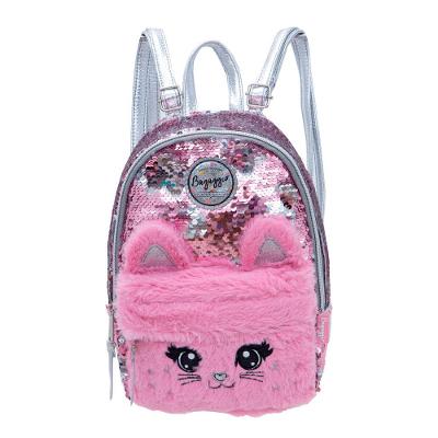 Mochila Escolar Feminina Gatinho II Rosa