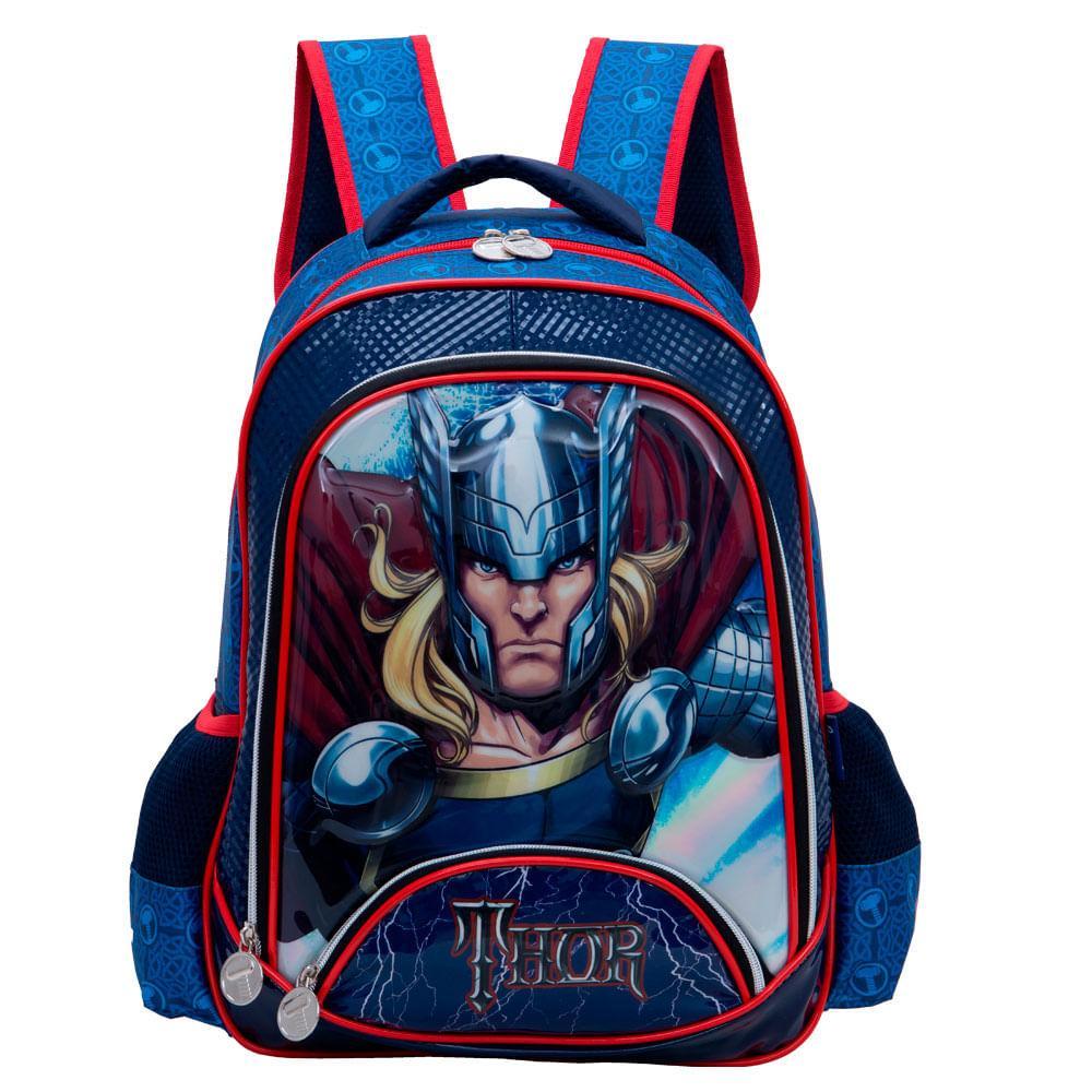 Mochila Escolar Masculina Thor II Azul - 2
