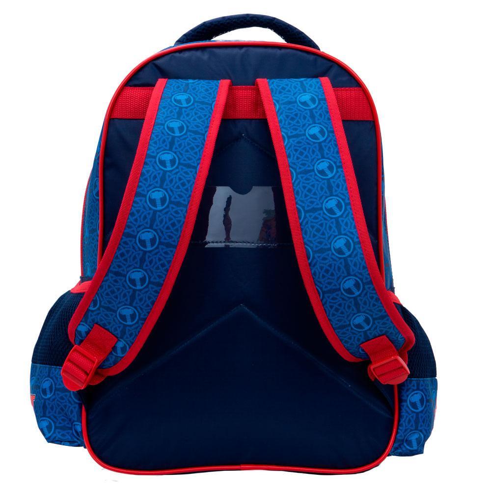 Mochila Escolar Masculina Thor II Azul - 4