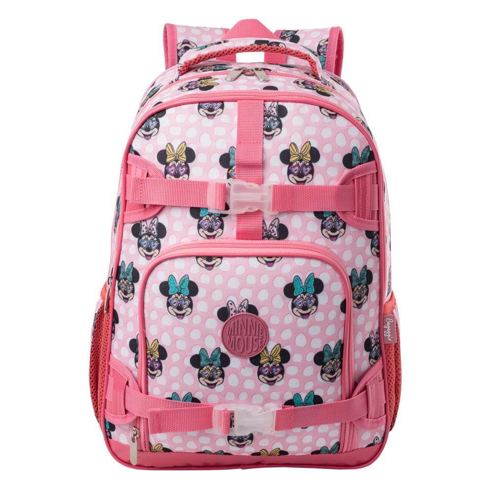 Mochila Escolar Feminina Disney Minnie Fun Vermelha - 1