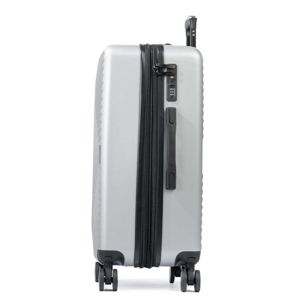 Mala Média ABS 4 Rodas Stadium Prata - 2