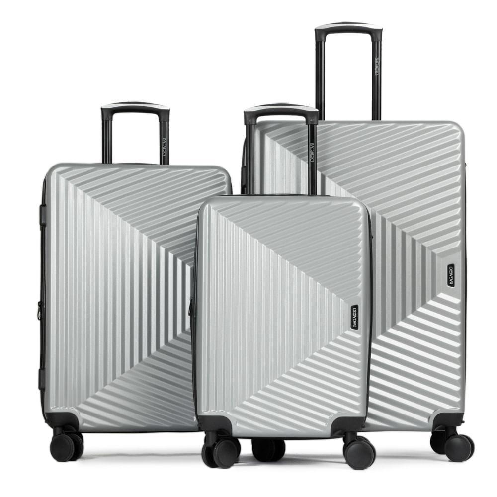 Mala Média ABS 4 Rodas Stadium Prata - 8