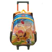 Mochila Escolar Masculina Disney A Guarda do Leão com Rodinha Laranja - 1