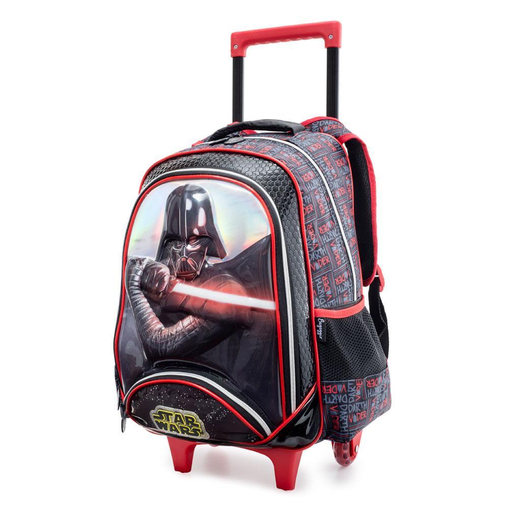 Mochila Escolar Masculina Darth Vader com Rodinha Preta - 2