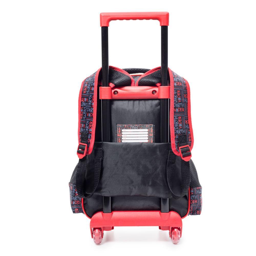 Mochila Escolar Masculina Darth Vader com Rodinha Preta - 4