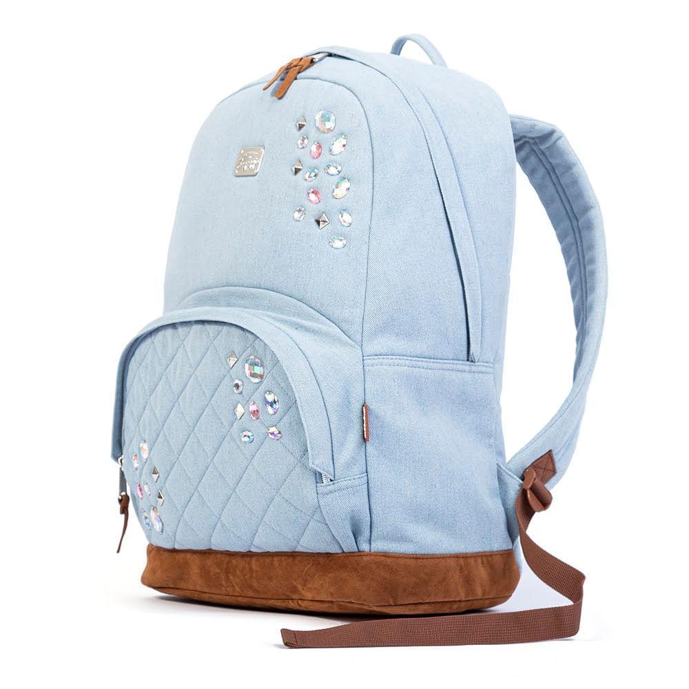 Mochila Escolar Feminina Stone Jeans Azul - 4
