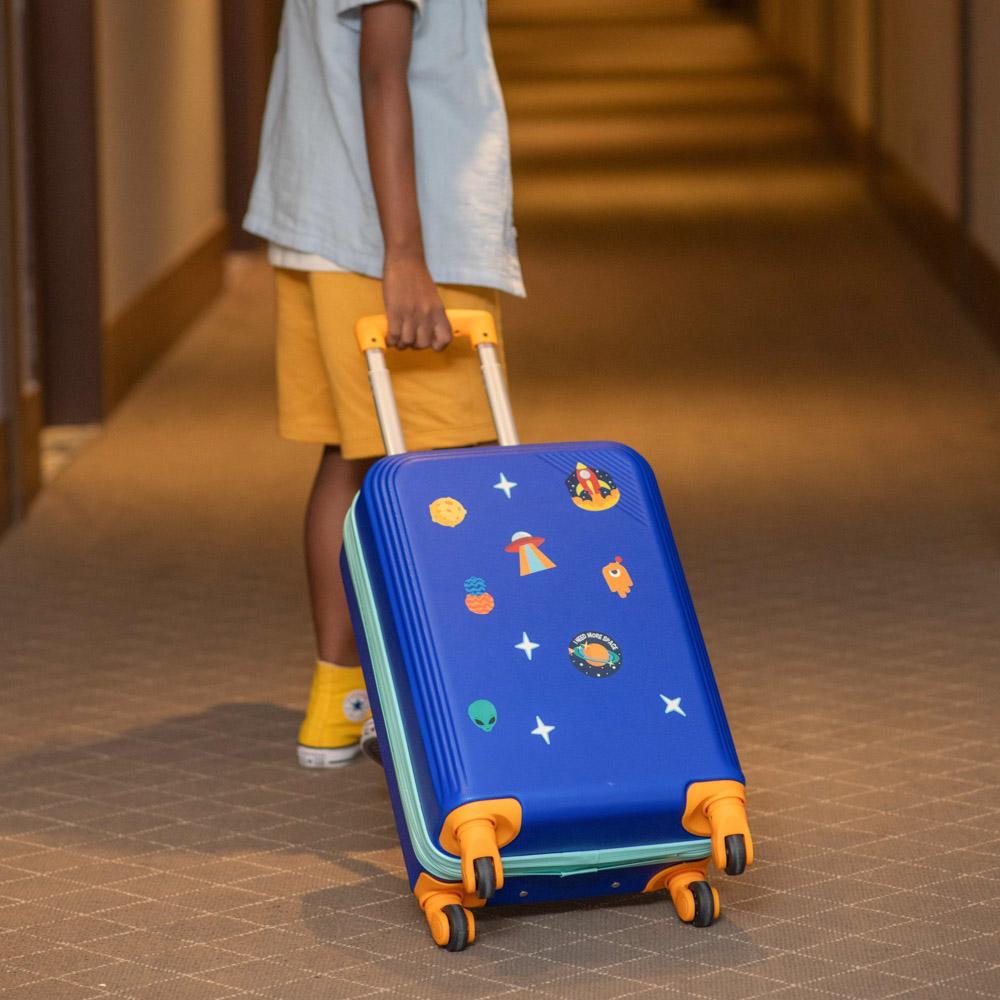Mala De Bordo Abs 4 Rodas  Kids Azul - 2