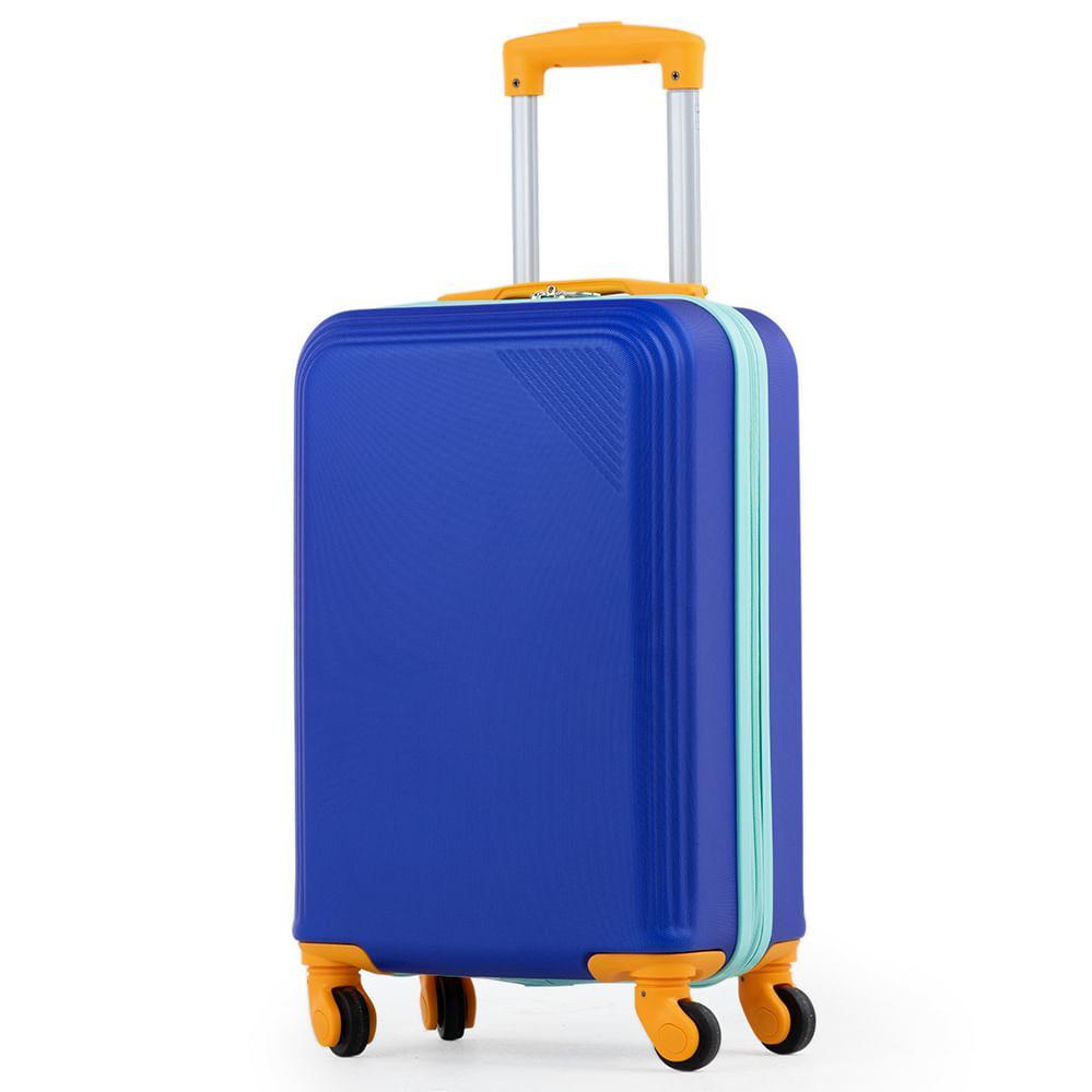 Mala De Bordo Abs 4 Rodas  Kids Azul - 4