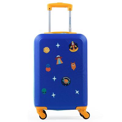 Mala De Bordo Abs 4 Rodas  Kids Azul