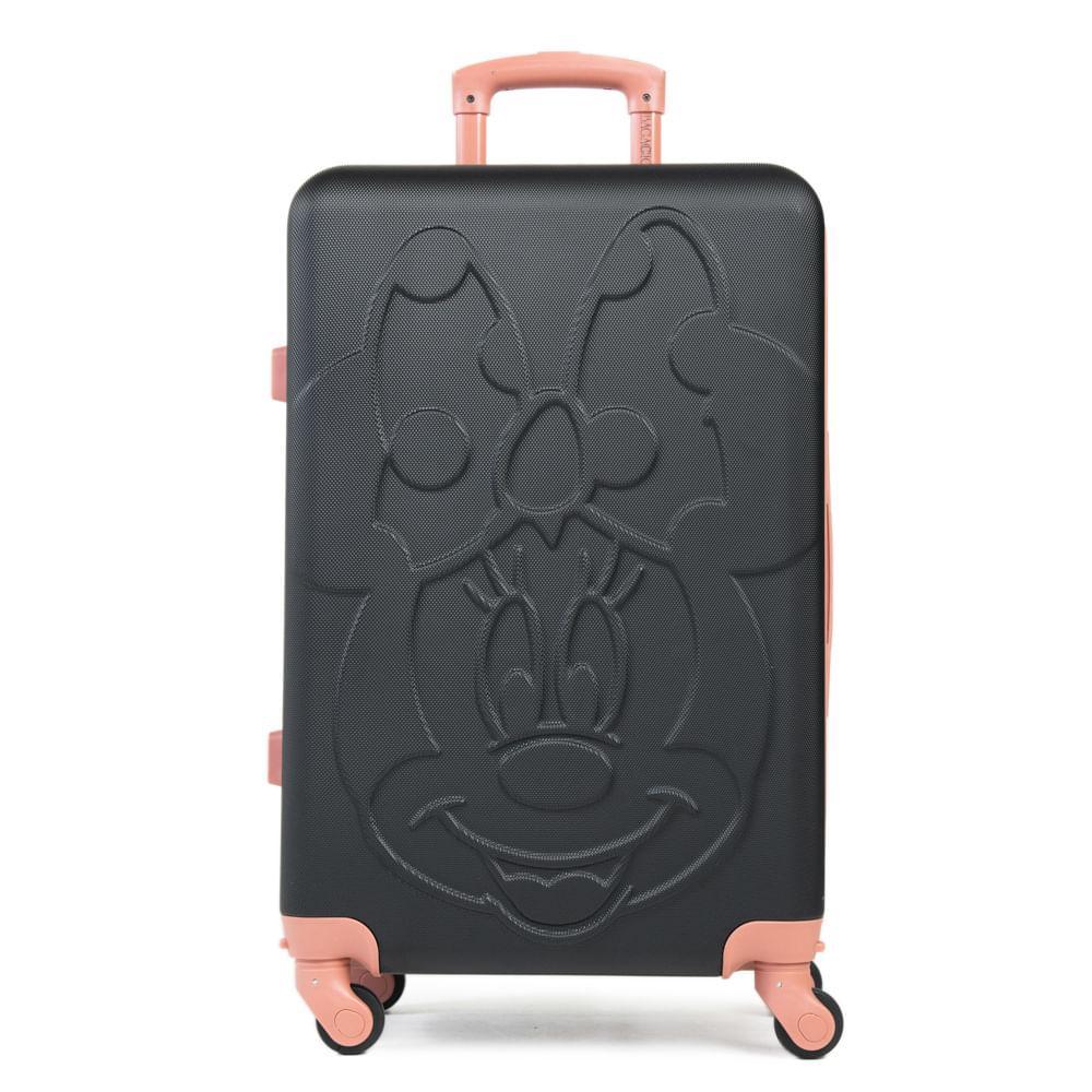 Mala Média Abs 4 Rodas Minnie 3D Preta - 1