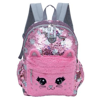 Mochila Escolar Feminina Gatinho Rosa