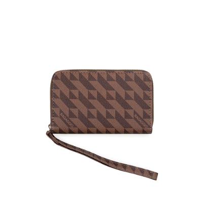 Carteira Feminina Pequena com Alça Monograma BG Marrom