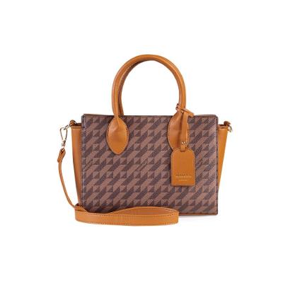 Bolsa de Mão Feminina Média Monograma BG Marrom