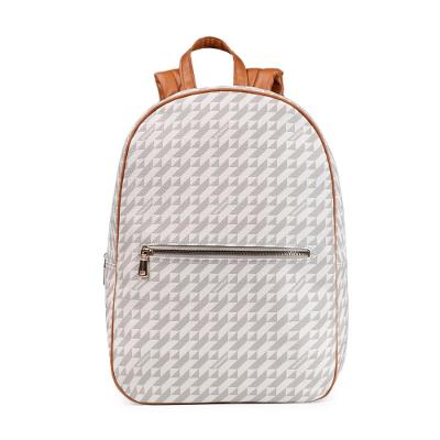 Mochila Feminina Média Monograma BG Bege