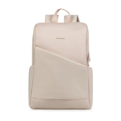 Mochila Feminina Executiva Para Notebook Elegance Bege