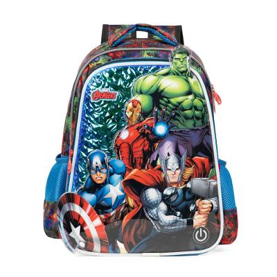 Mochila Escolar Masculina Infantil Vingadores Preta