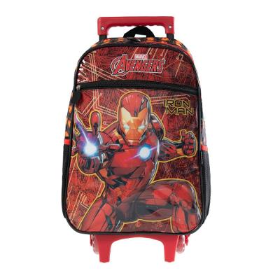 Mochila Escolar Masculina de Rodinhas Homem de Ferro