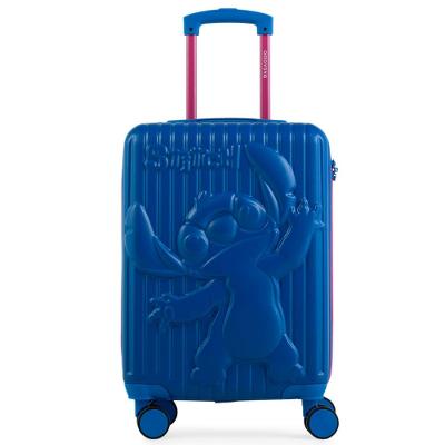 Mala de Bordo 10 Kg ABS 4 Rodas Stitch Azul