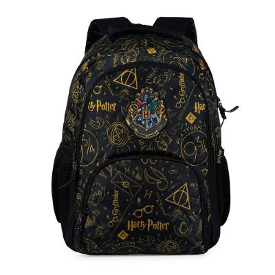 Mochila Escolar Juvenil Harry Potter Estampada Preto