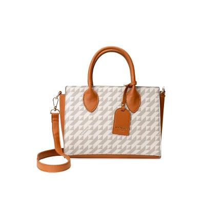 Bolsa de Mão Feminina Média Monograma BG Bege