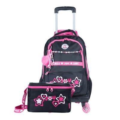 Kit Mochila de Rodinha + Lancheira Térmica BG Joy Preta