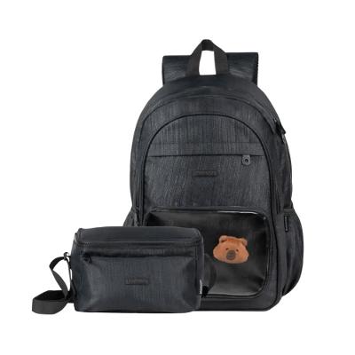 Kit Mochila Escolar + Lancheira Térmica BG Charms Preta