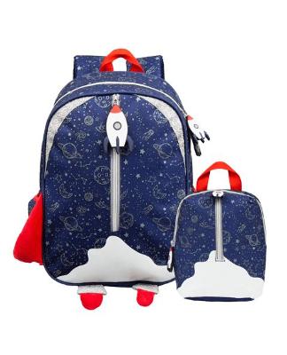 Kit Mochila Escolar e Lancheira Térmica Universo Baby Azul