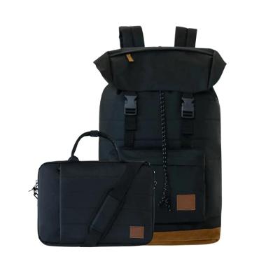 Kit Mochila + Pasta Casual para Notebook Atlanta Preto