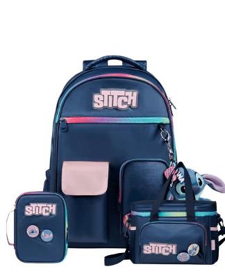 Kit Mochila Escolar, Lancheira  e Estojo Box  Grande Stitch