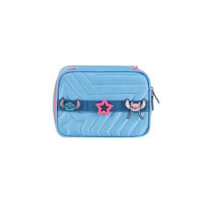 Estojo Escolar Feminino Stitch Star Azul