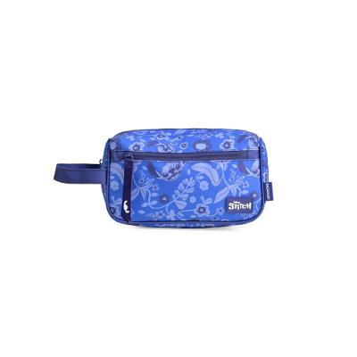 Nécessaire Feminina Basica Stitch Bloom Azul Escuro