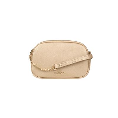 Mini Bolsa Feminina Transversal Com Correntes Dourada