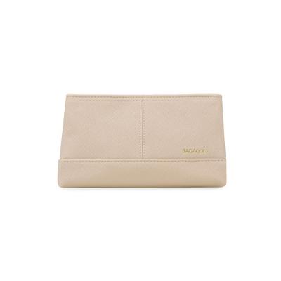 Nécessaire Viagem Feminina Pequena Recortes Bege