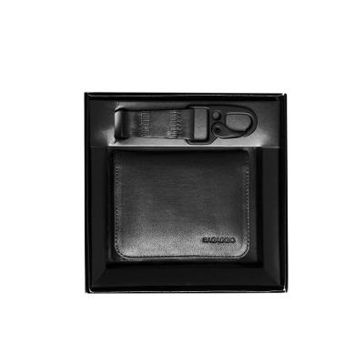 Kit Carteira Masculina + Chaveiro de Couro Class Preto 0095391458001