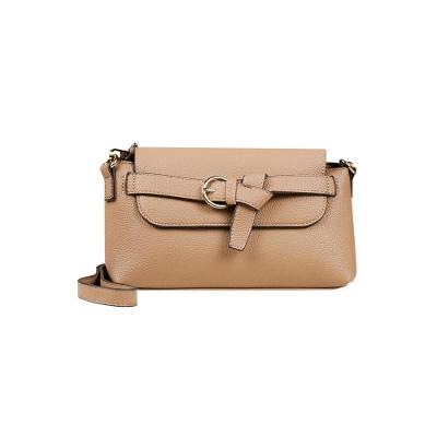 Bolsa Transversal Feminina Pasta Buckle Bege