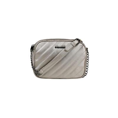 Bolsa Transversal Feminina com Correntes Matelasse Ônix