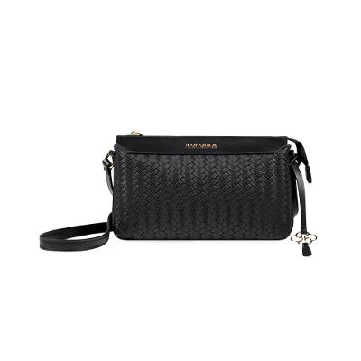 Bolsa Transversal Feminina 3 Divisões New Tressê Preta