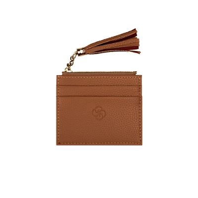 Porta Cartão Feminino Com Zíper Premiere Caramelo