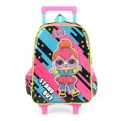 Mochila Escolar Feminina 4 Rodas LOL Surprise Verde