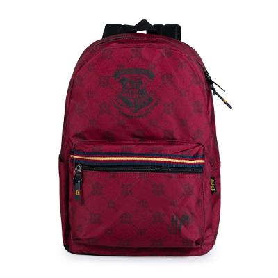 Mochila Escolar Juvenil Harry Potter Brasão Vinho