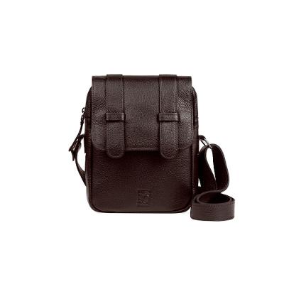 Shoulder Bag Masculina de Couro Leme Café 0239388125001