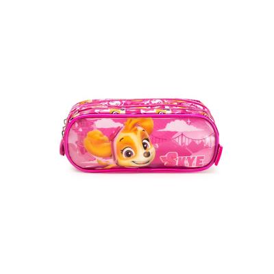 Estojo Escolar Feminino Médio Patrulha Canina Skye 3 Compartimentos Rosa 0169158560001