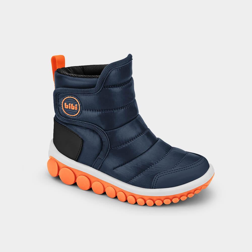 Bota Infantil Bibi Roller 2.0 Drop Azul Marinho com Laranja - 1