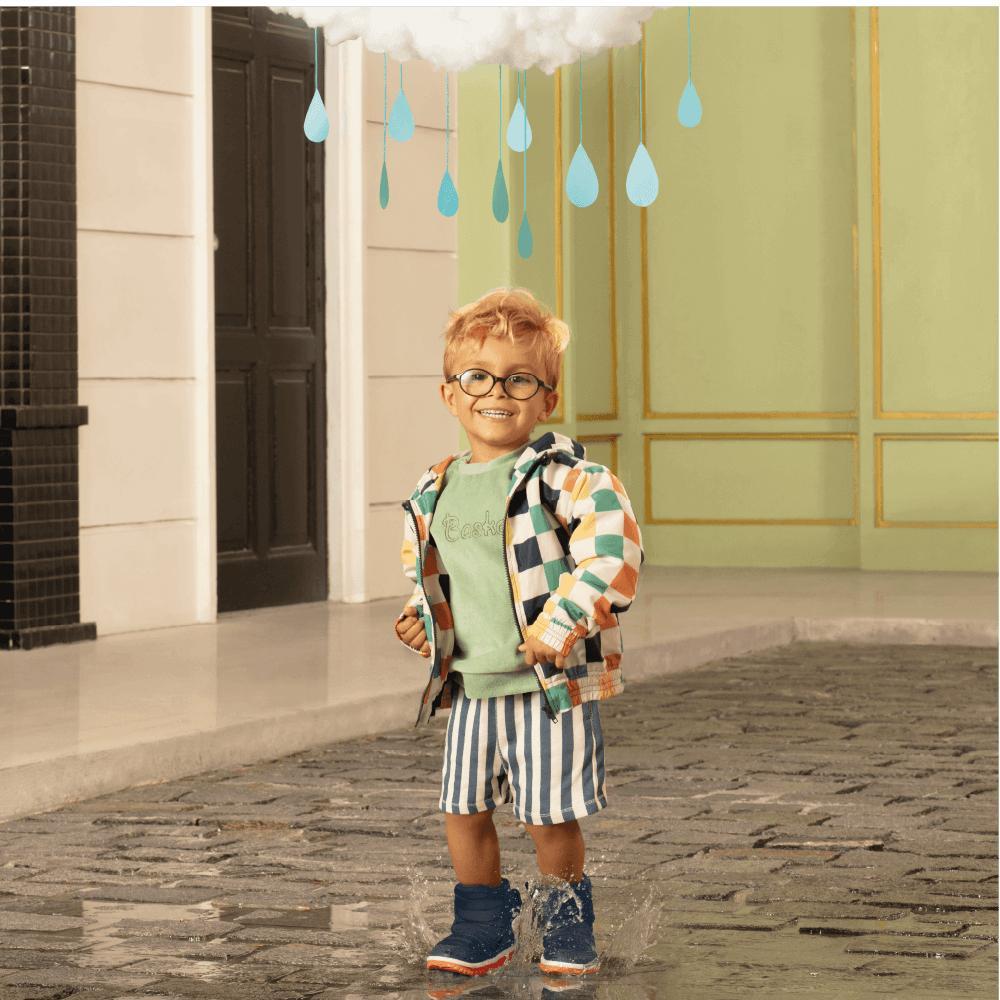 Bota Infantil Bibi Roller 2.0 Drop Azul Marinho com Laranja - 5