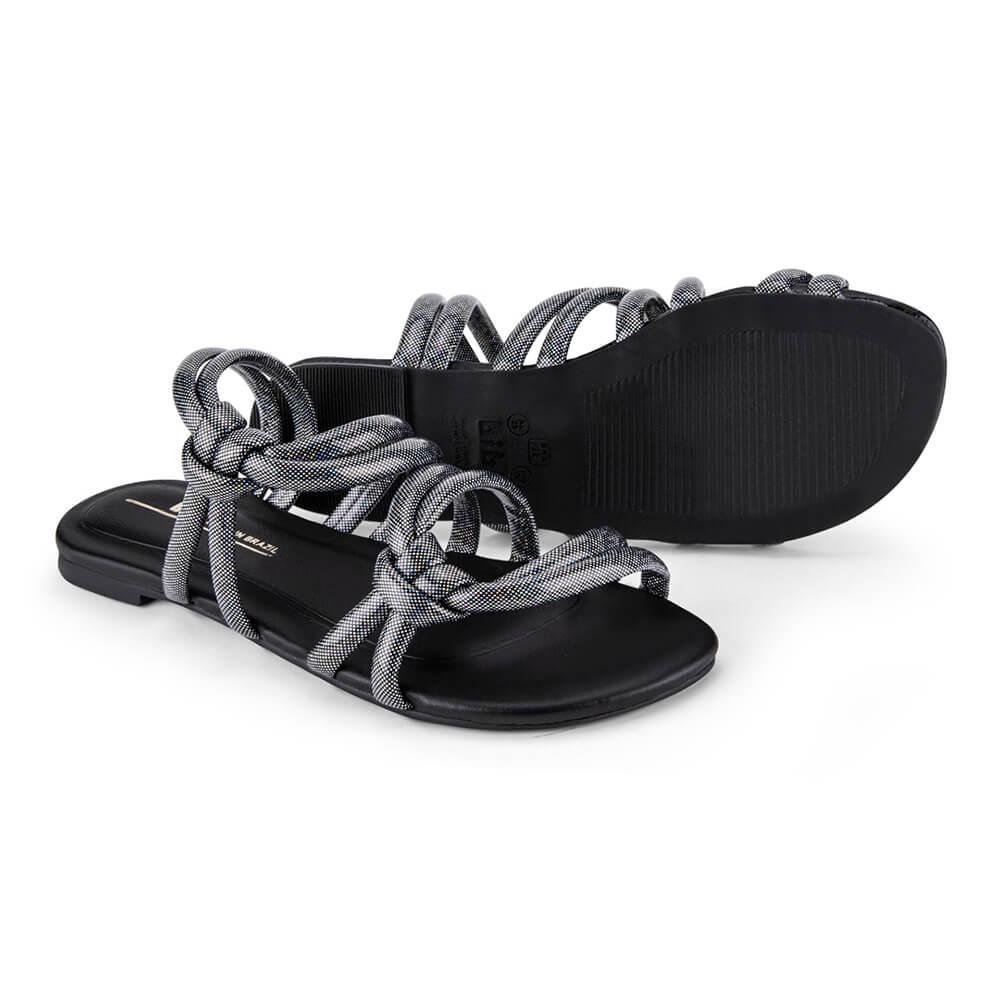 Rasteirinha Infantil Feminina Bibi Little Me Preto 1104303 - 3