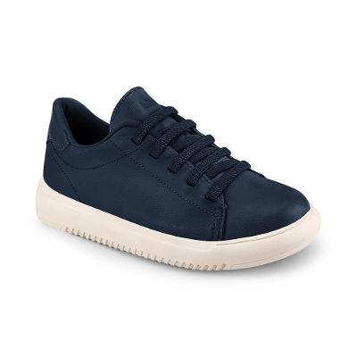 Tênis Infantil Bibi de Couro Casual Azul Naval New Way 28
